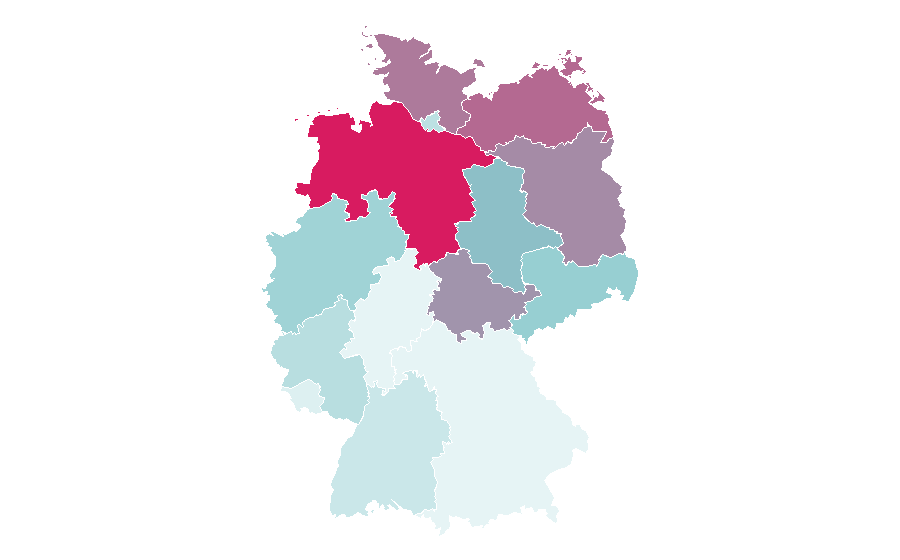 Affinity by region — Sarah Connor, Germany