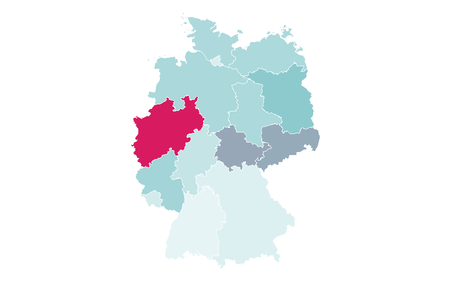 Affinity by region — WDR 2 Kabarett, Germany