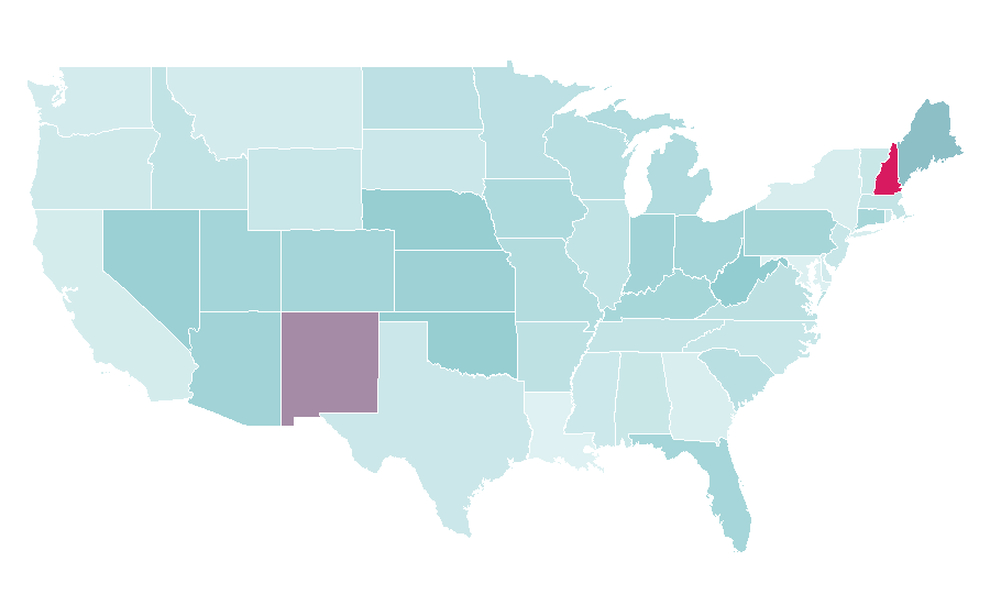 Affinity by region — A Day to Remember, United States
