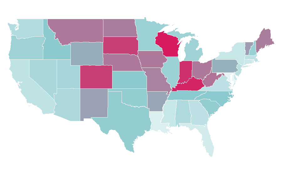 Affinity by region — AC/DC, United States