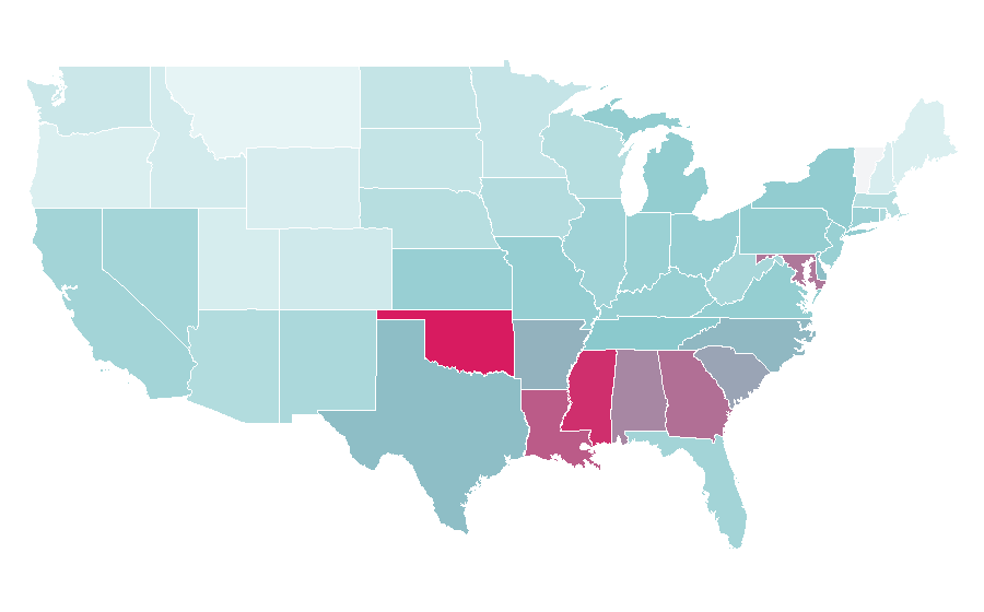 Affinity by region — All American, United States