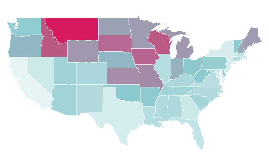 Affinity by region — Allrecipes.com, United States