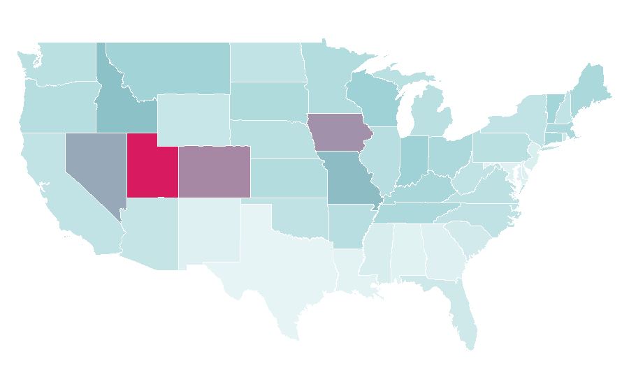 Affinity by region — American Ninja Warrior, United States