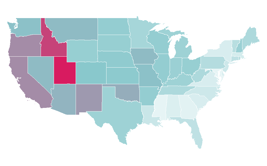 Affinity by region — Back to the Future Part II, United States