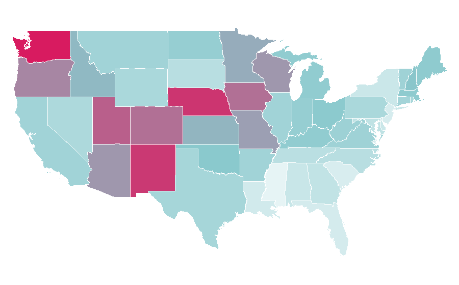 Affinity by region — bbno$, United States