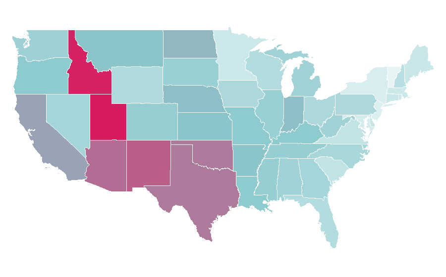 Affinity by region — Bee Movie, United States