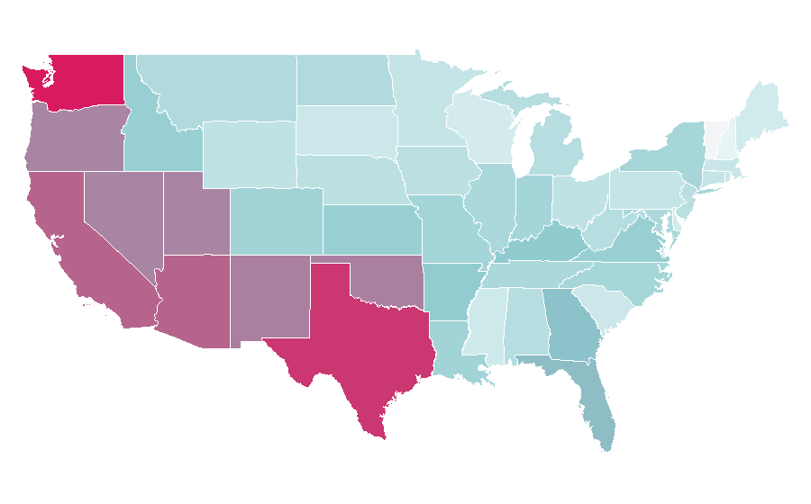Affinity by region — Berserk (manga), United States
