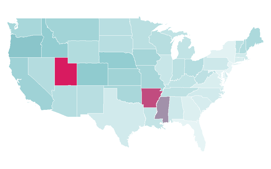 Affinity by region — Blake Anderson, United States