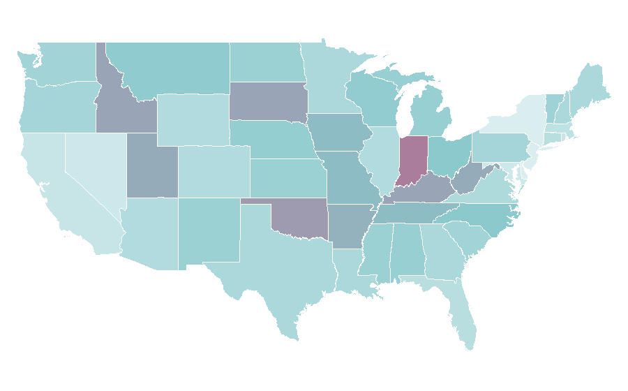 Affinity by region — Bob Ross, United States
