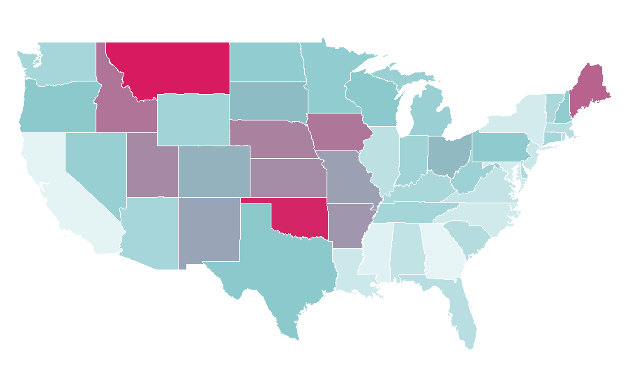 Affinity by region — Bowling for Soup, United States