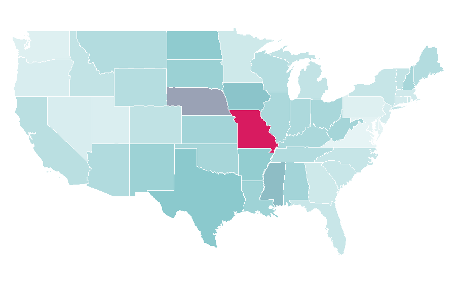 Affinity by region — Budweiser, United States