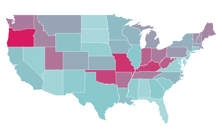 Affinity by region — Buffy the Vampire Slayer, United States