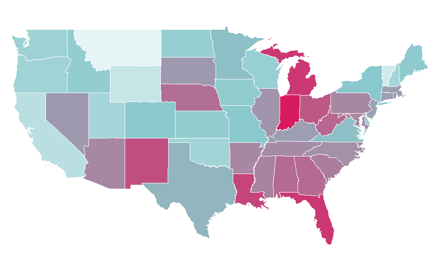Affinity by region — Burger King, United States