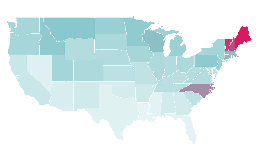 Affinity by region — Burt's Bees, United States