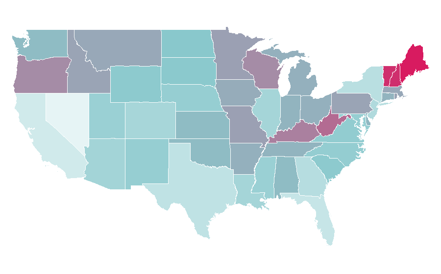 Affinity by region — Call the Midwife, United States