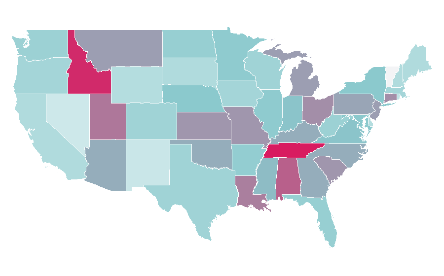 Affinity by region — Candace Owens, United States