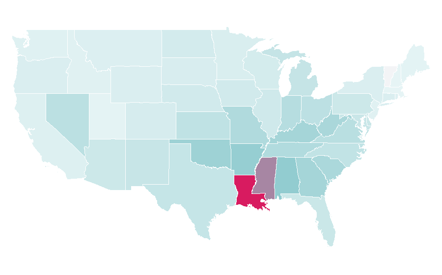 Affinity by region — Chime, United States