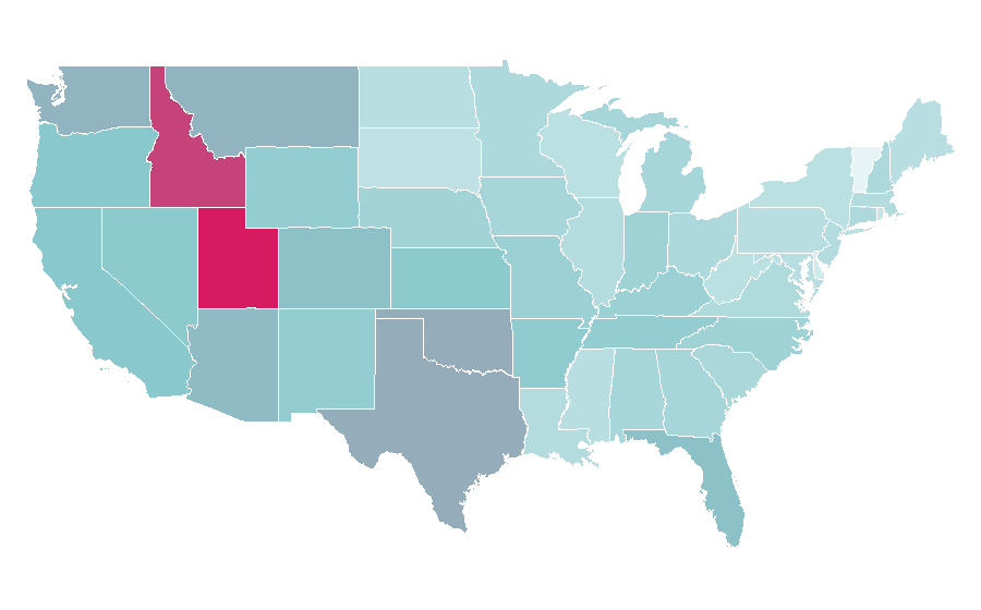 Affinity by region — Chris Hemsworth, United States