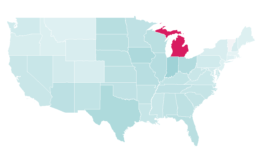 Affinity by region — Chrysler, United States