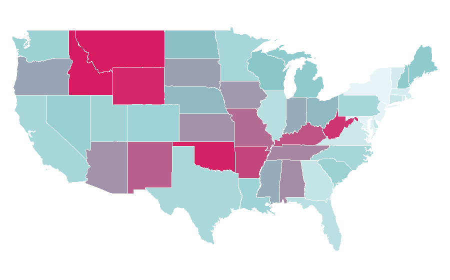 Affinity by region — Clint Eastwood, United States