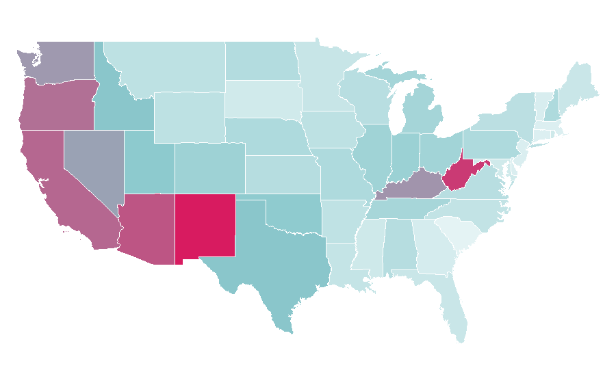Affinity by region — ColourPop, United States