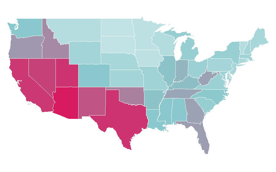 Affinity by region — Converse, United States