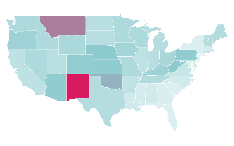 Affinity by region — Cradle of Filth, United States