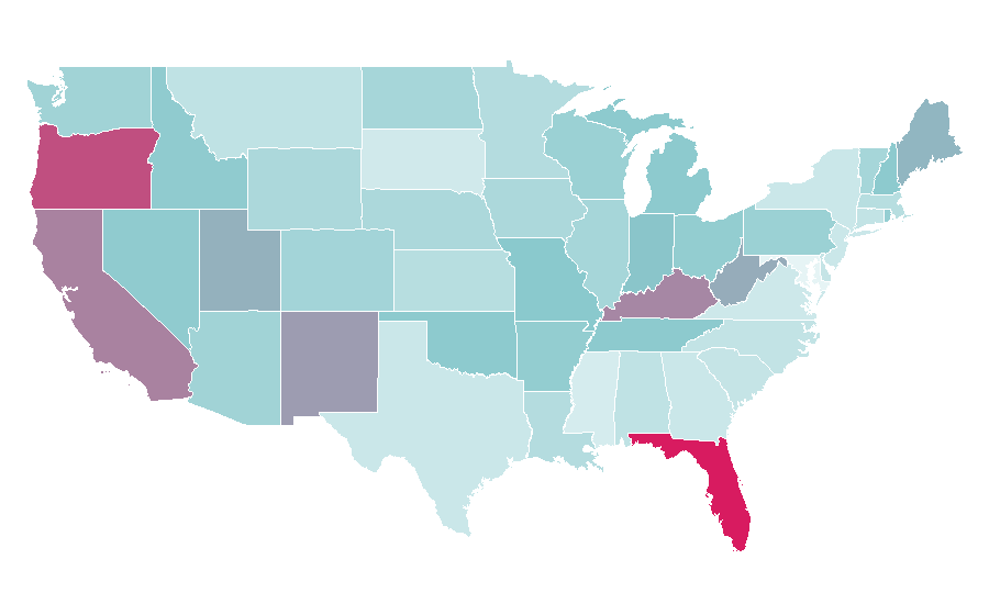 Affinity by region — Creature from the Black Lagoon, United States