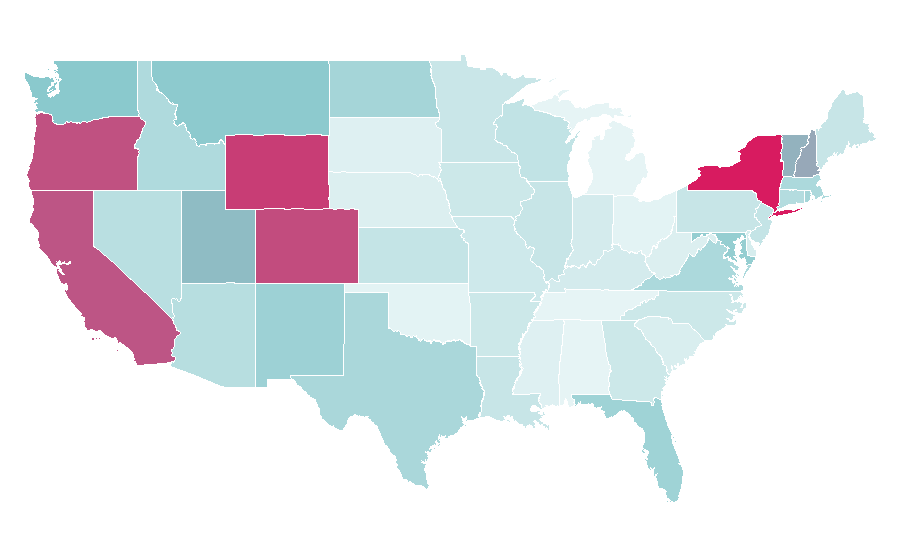 Affinity by region — Cycling, United States