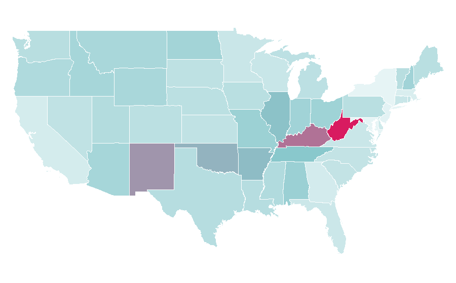 Affinity by region — Dean Guitars, United States