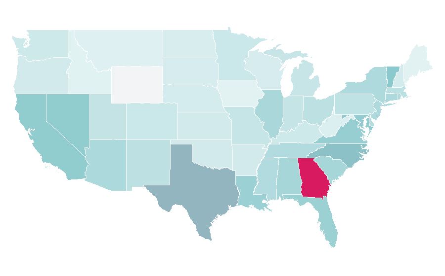 Affinity by region — Destroy Lonely, United States