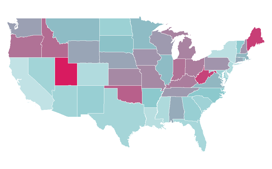 Affinity by region — DeviantArt, United States