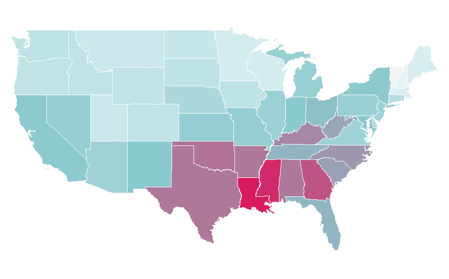 Affinity by region — Dexter's Laboratory, United States