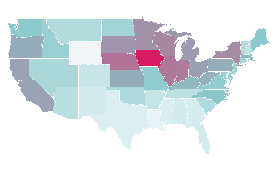 Affinity by region — Diet Pepsi, United States