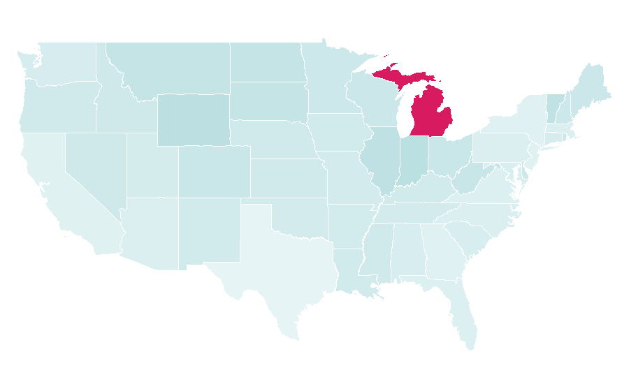 Affinity by region — Electric Forest Festival, United States