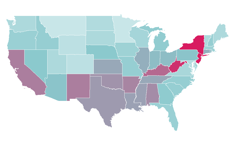 Affinity by region — ELF Cosmetics, United States