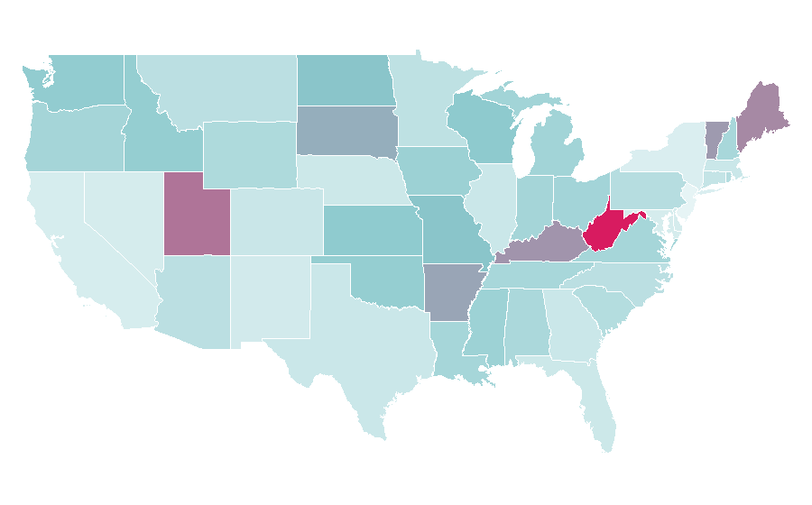 Affinity by region — Facebook Messenger, United States