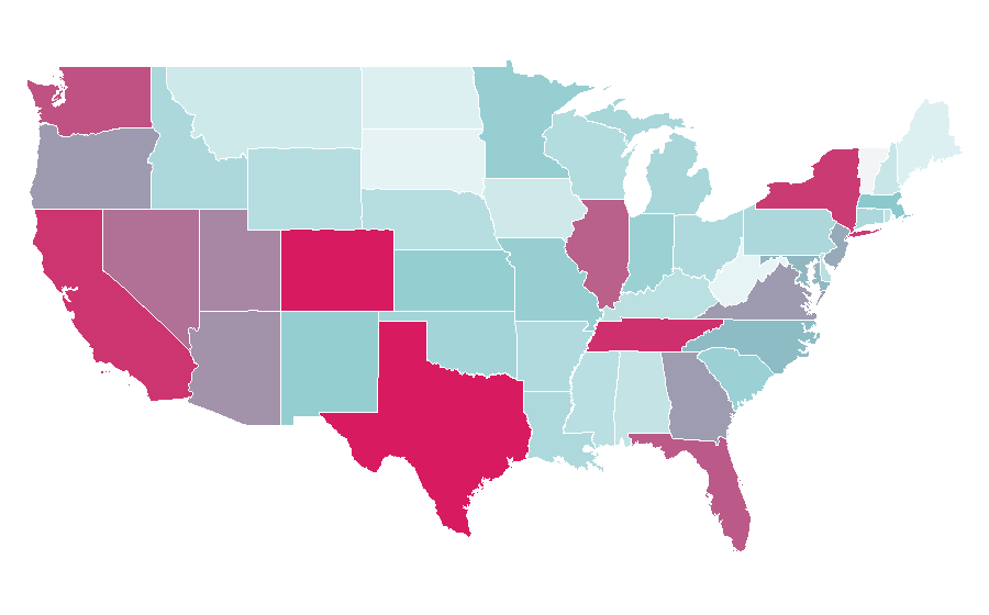Affinity by region — FedEx Office, United States