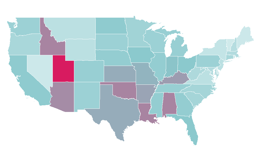 Affinity by region — Frozen (2013 film), United States