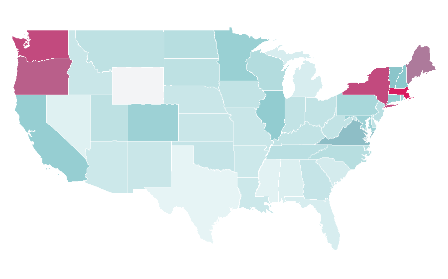Affinity by region — Gogglebox, United States