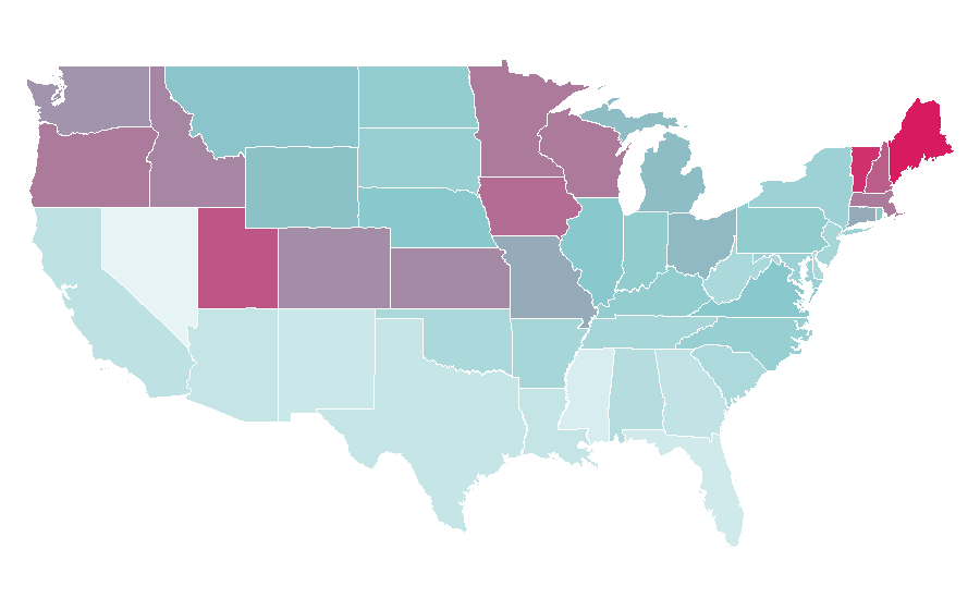 Affinity by region — Goodreads, United States