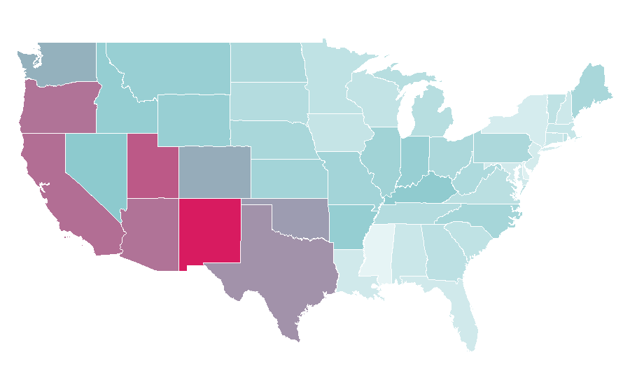Affinity by region — Gorillaz, United States