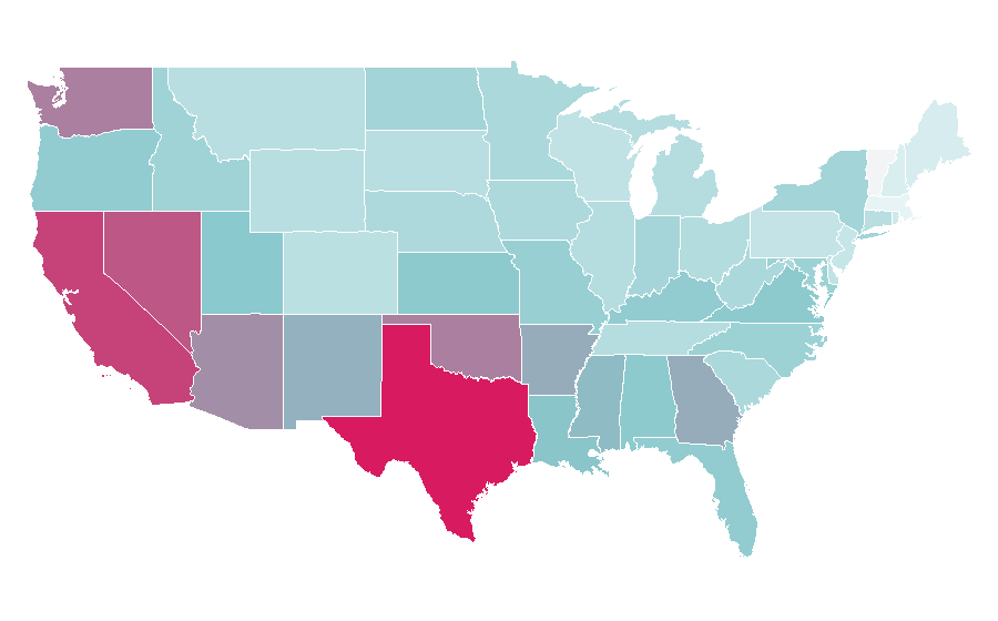 Affinity by region — Highschool of the Dead, United States