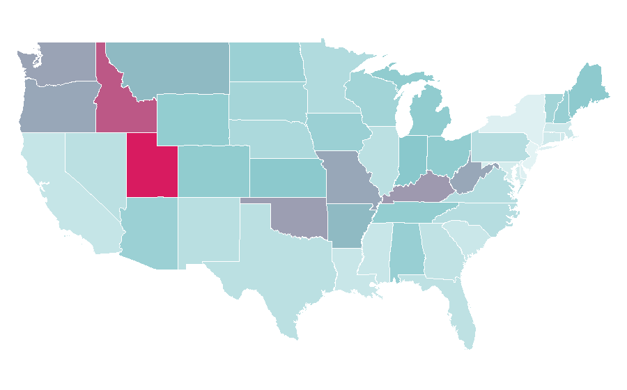 Affinity by region — Hogwarts Legacy, United States
