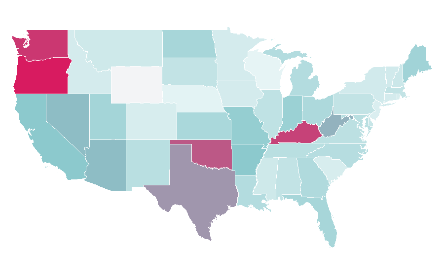 Affinity by region — Homestuck, United States