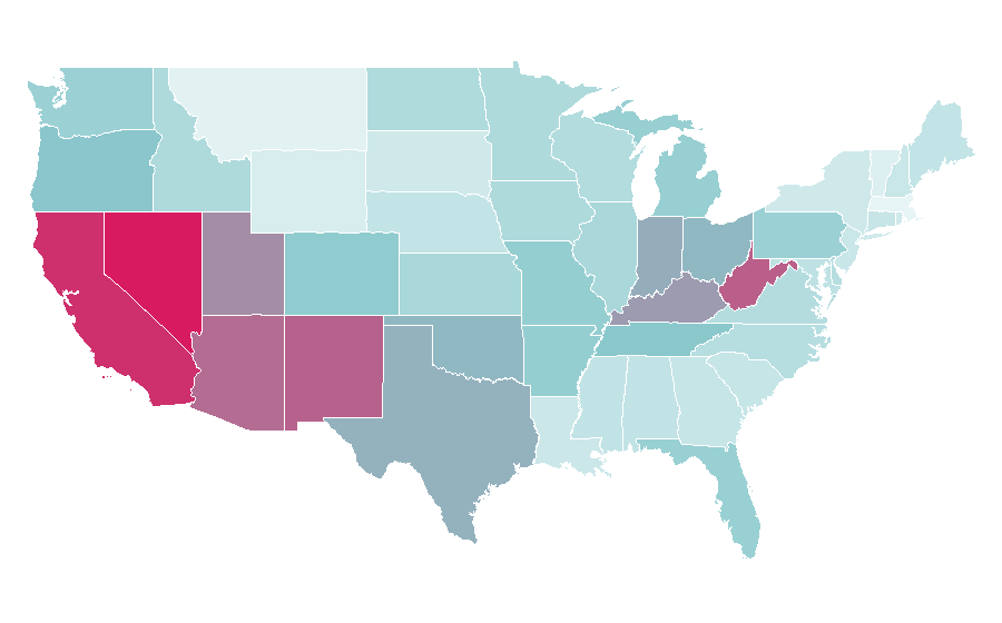 Affinity by region — Hot Topic, United States