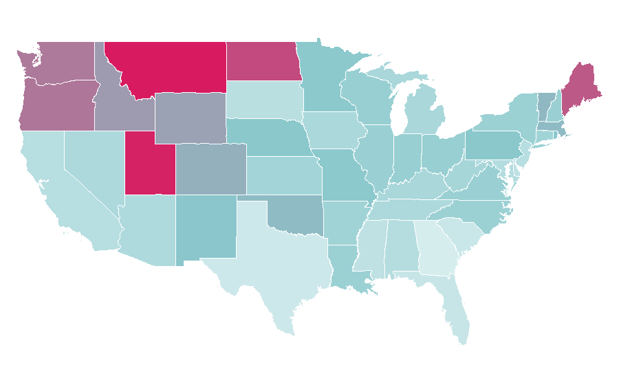 Affinity by region — Hozier (musician), United States