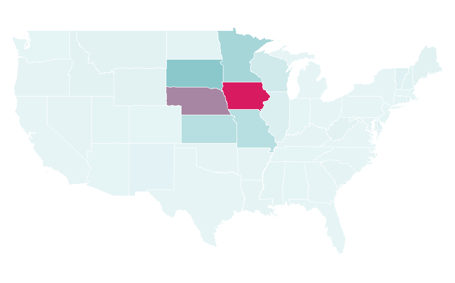 Affinity by region — Hy-Vee, United States