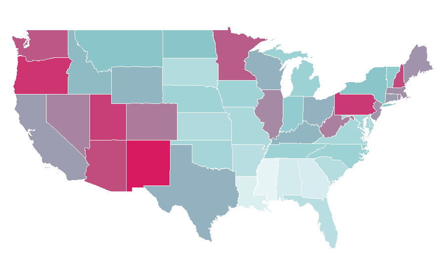Affinity by region — Iron Maiden, United States