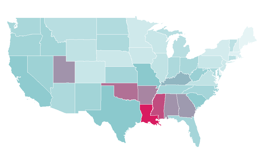 Affinity by region — ITunes, United States